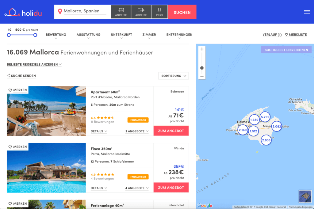 Holidu: Die Suchmaschine für Ferienhäuser launcht erste Instant App 2